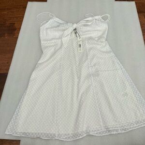 NWT Alice + Olivia White Mini Summer Dress